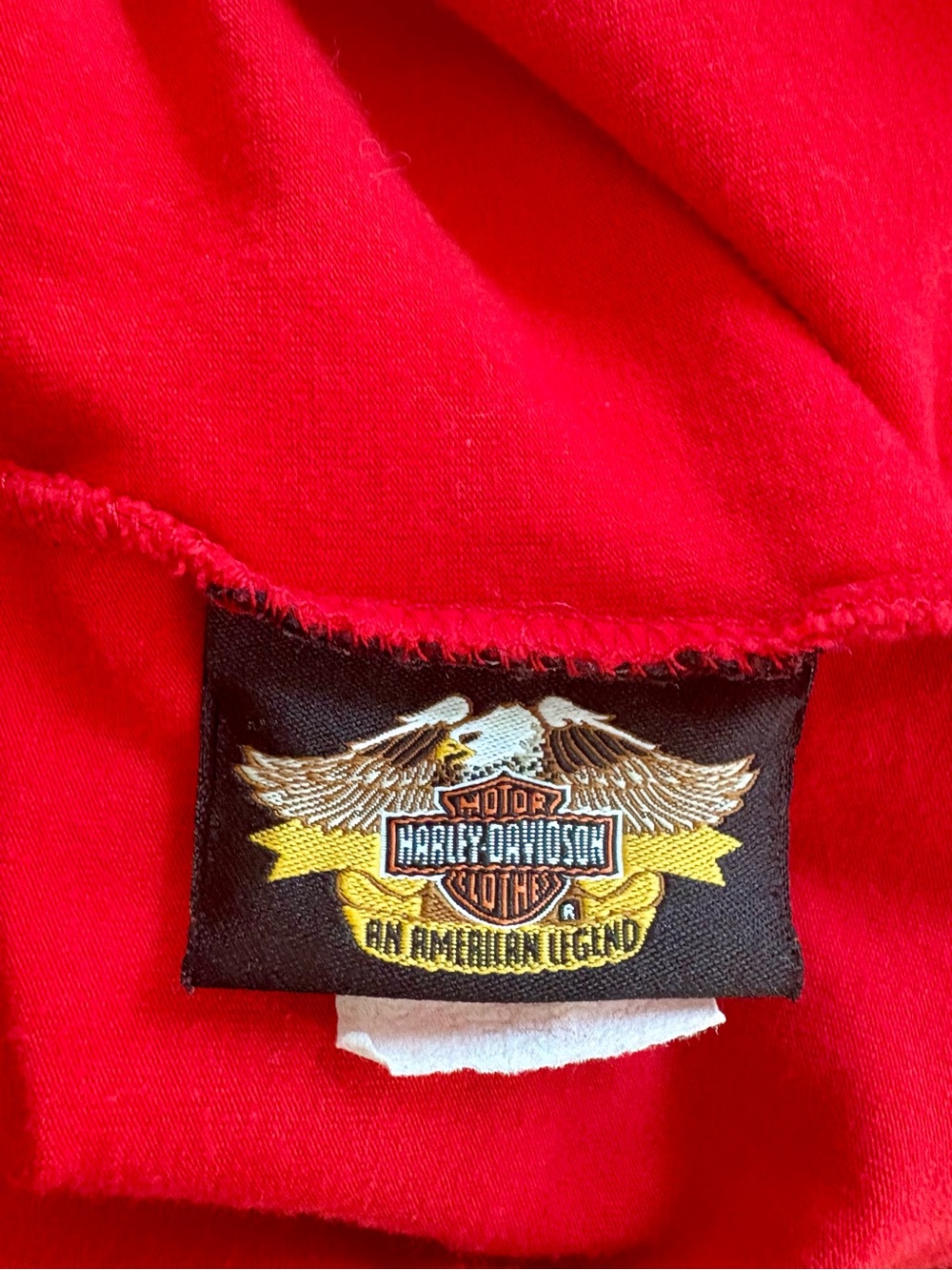 HARLEY-DAVIDSON Red mock neck top Sz -M-L